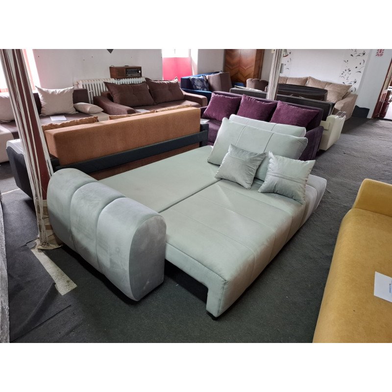 Canapea Extensibilă Mare Gri Deschis