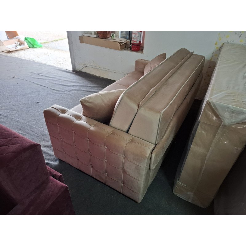 Canapea Extensibilă Tip Pat Crem-Cafeniu