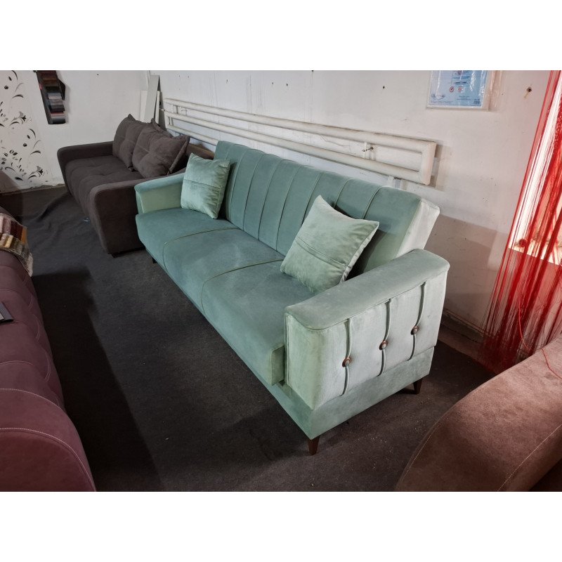 Canapea Elegantă Turcoaz Catifea