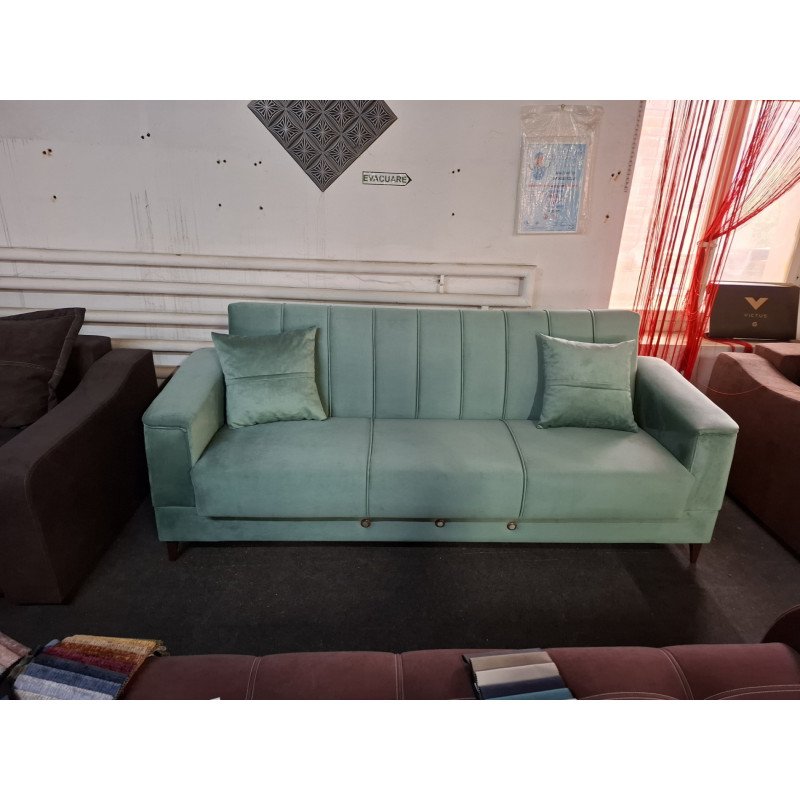 Canapea Elegantă Turcoaz Catifea