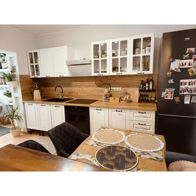Mobila bucatarie alb square MDF - 300cm
