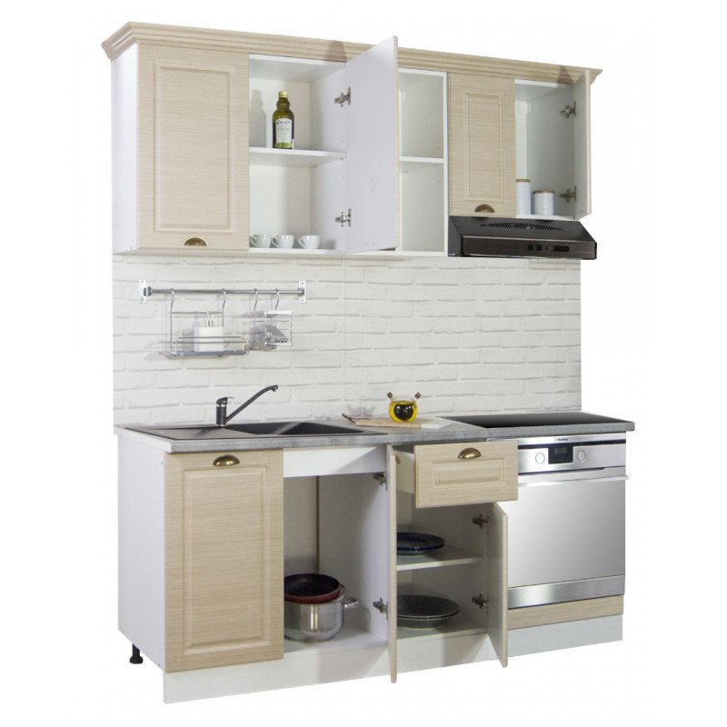 Mobilier Bucătărie MDF Set Square 180cm Fag