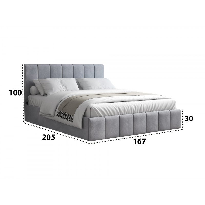 Pat tapitat Zen, 160x200 cm, , suport saltea din PAL- diverse culori